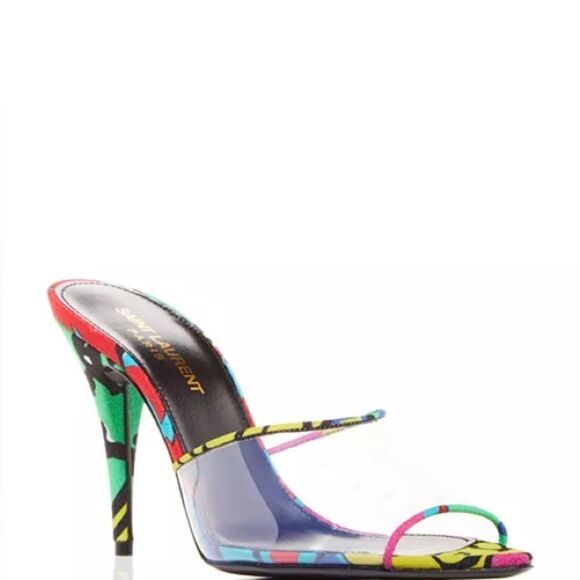 Brand new Saint Laurent
Women's Lolita Transparent High Heel Slide Sandal sz 8.5 - Picture 1 of 8
